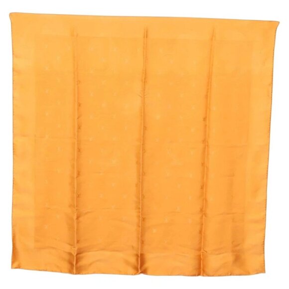 LOUIS VUITTON Scarf Silk Orange LV Auth ar13672 - Picture 1 of 13